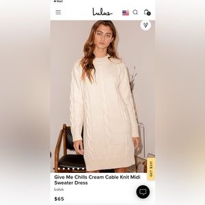 Lulu’s Cable Knit Sweater Dress